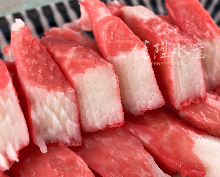 泰國蟹味棒切開